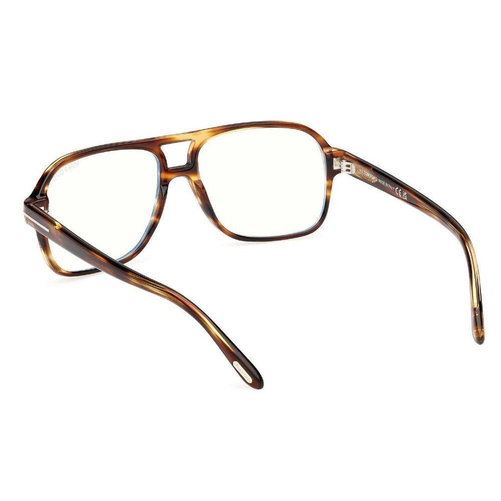 Óculos de Grau Tom Ford FT6058 - B 055 58 Marrom Tartaruga Luxo e Conforto - Ótica Talismã