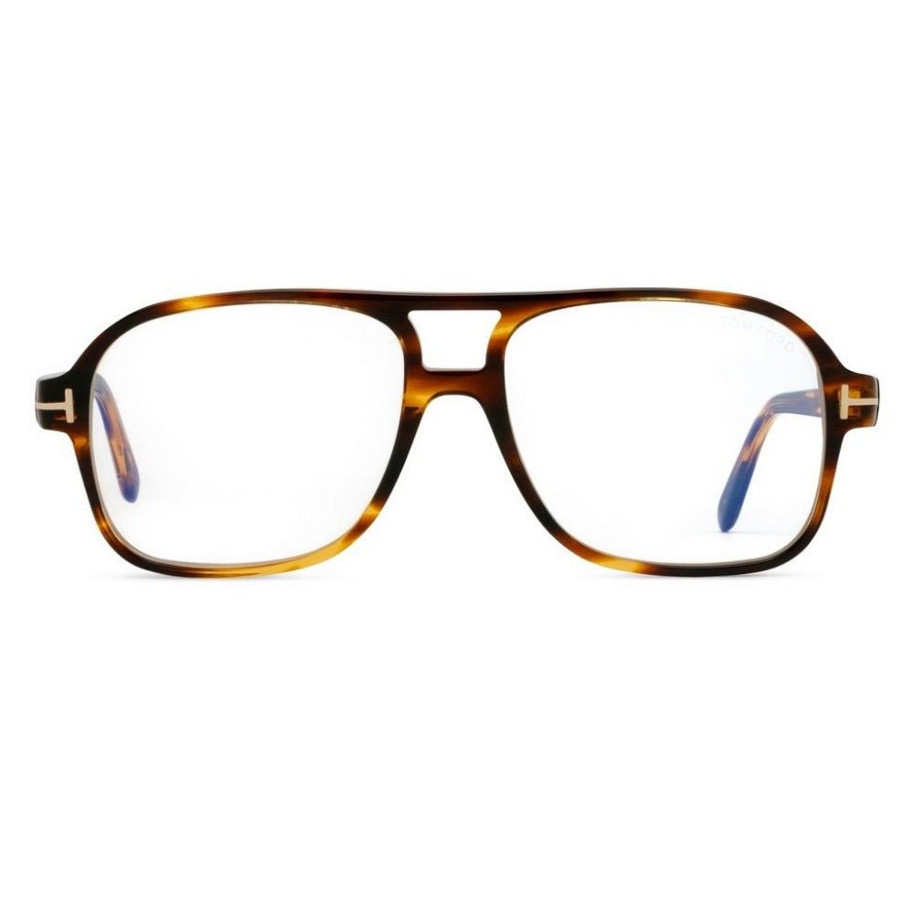 Óculos de Grau Tom Ford FT6058 - B 055 58 Marrom Tartaruga Luxo e Conforto - Ótica Talismã