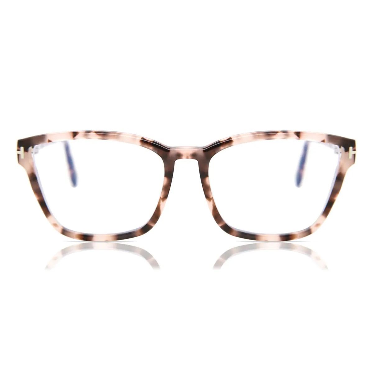 Óculos de Grau Tom Ford TF 5707B Feminino Tartaruga Acetato Gatinho Elegante - Ótica Talismã