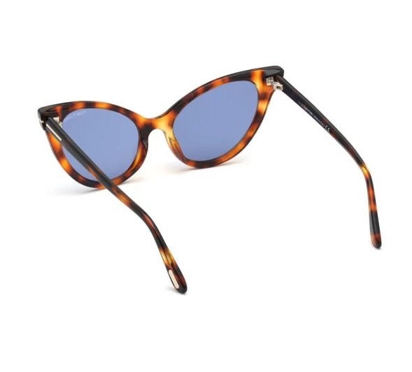 Óculos de Sol Tom Ford FT0820 55V Evelyn - 02 Feminino Acetato Tartaruga Lentes Azuis UV400 - Ótica Talismã