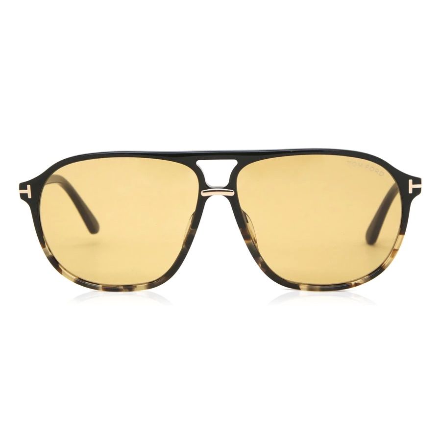 Óculos de Sol Tom Ford FT1026 05E Bruce Masculino Preto com Lentes Amarelas - Ótica Talismã