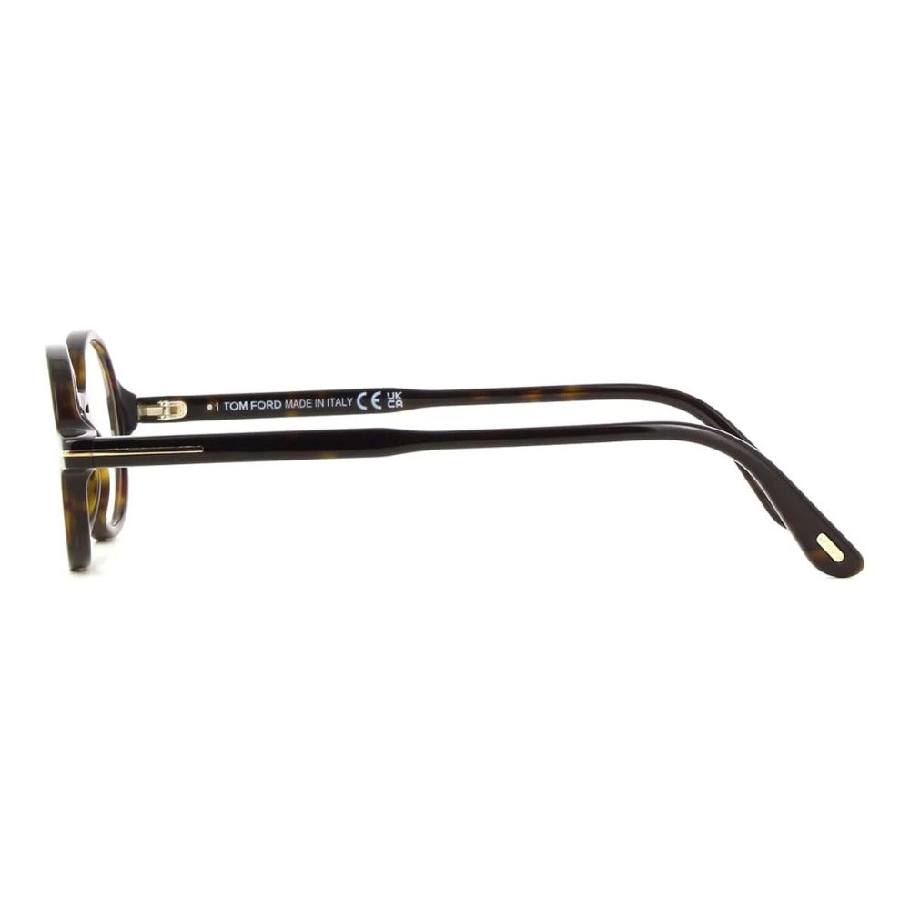 Óculos de Grau Tom Ford FT5975-B 052 46 Oval Armação Acetato Marrom